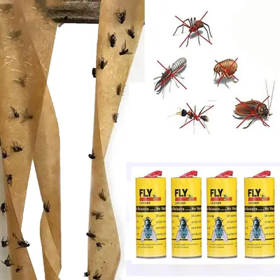 Sticky Fly Trap 4 Rolls Pack Sticky Fly Trap 4 Rolls Pack