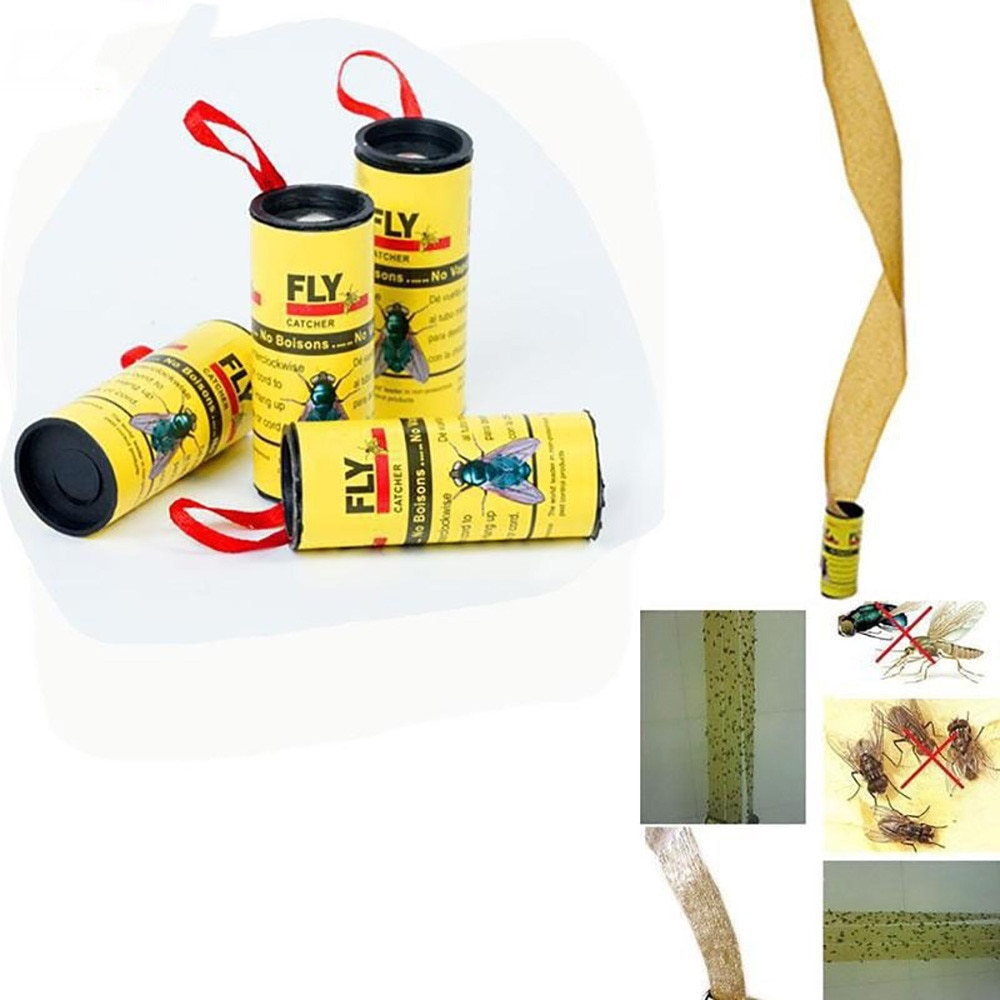 Sticky Fly Trap 4 Rolls Pack Sticky Fly Trap 4 Rolls Pack