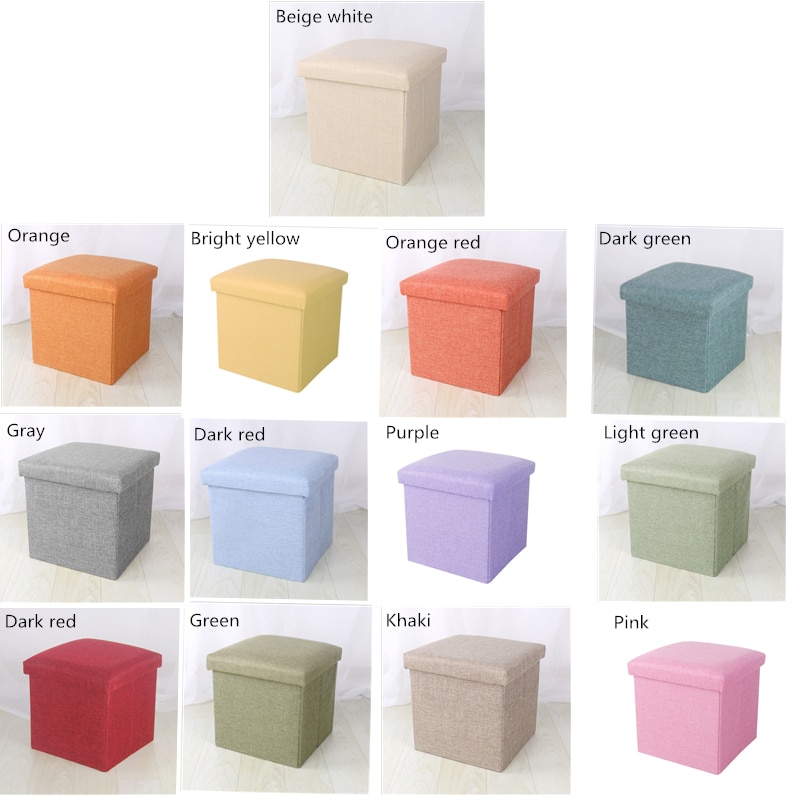 Stool with Storage Fabric Exterior Stool with Storage Fabric Exterior