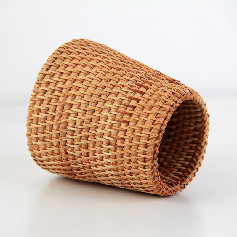 Storage Basket Rattan Storage Box Cosmetic Pen Holder Tea Ceremony Accessories Tableware Storage Decoration