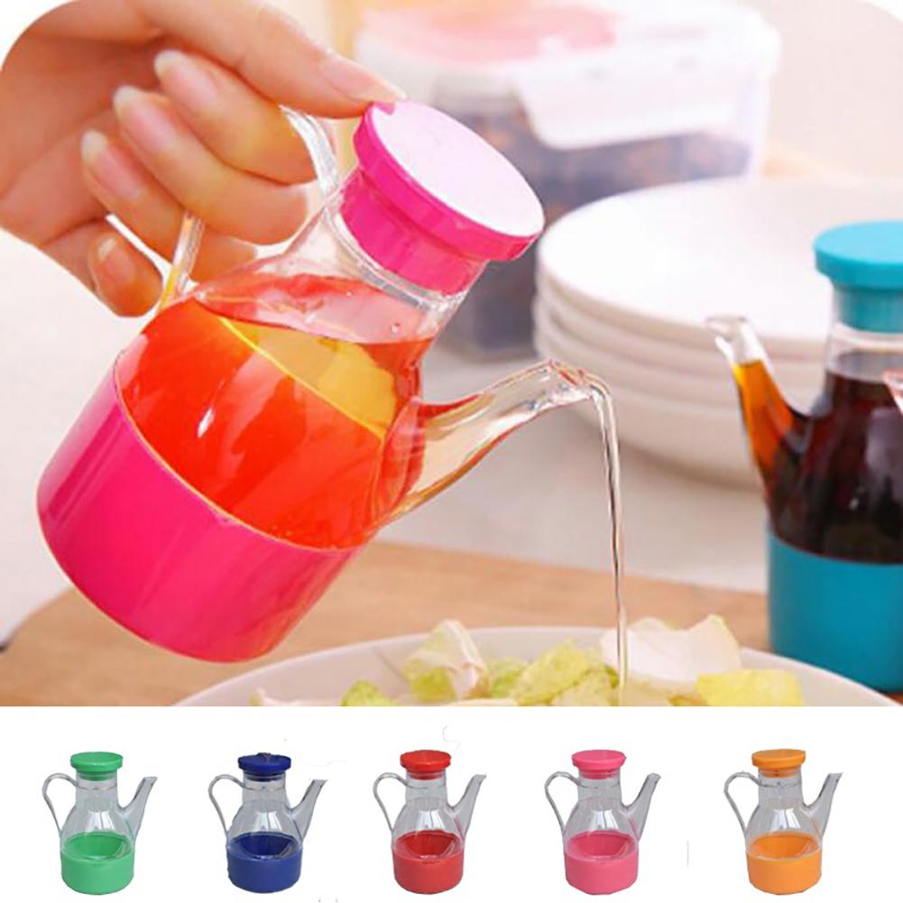 Storage Oil Bottle Of Kitchen Products Leak Proof Oil Vinegar Sauce Bottle Five Colors Optional Kitchen Gadgets Hot Sell