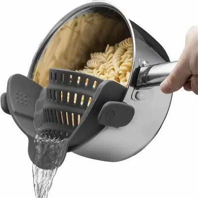 Strainer, Pot Strainer, Adjustable Clip On Strainer For Pots Pans And Bowls, Kitchen Pot Strainer Strainer, Pot Strainer, Adjustable Clip On Strainer For Pots Pans And Bowls, Kitchen Pot Strainer