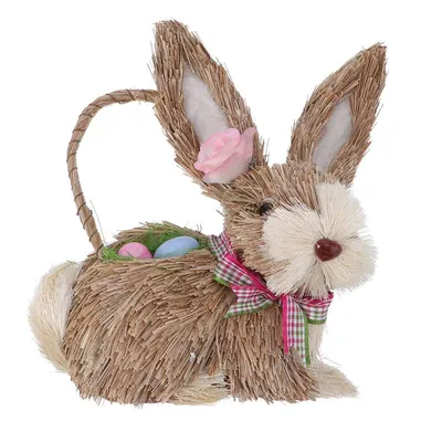 Straw Bunny Easter Basket Straw Bunny Easter Basket