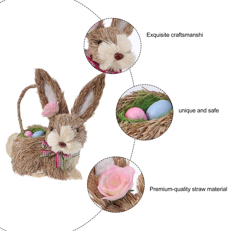 Straw Bunny Easter Basket Straw Bunny Easter Basket