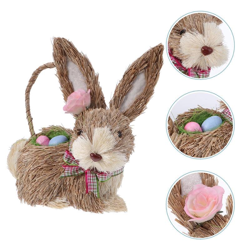 Straw Bunny Easter Basket Straw Bunny Easter Basket