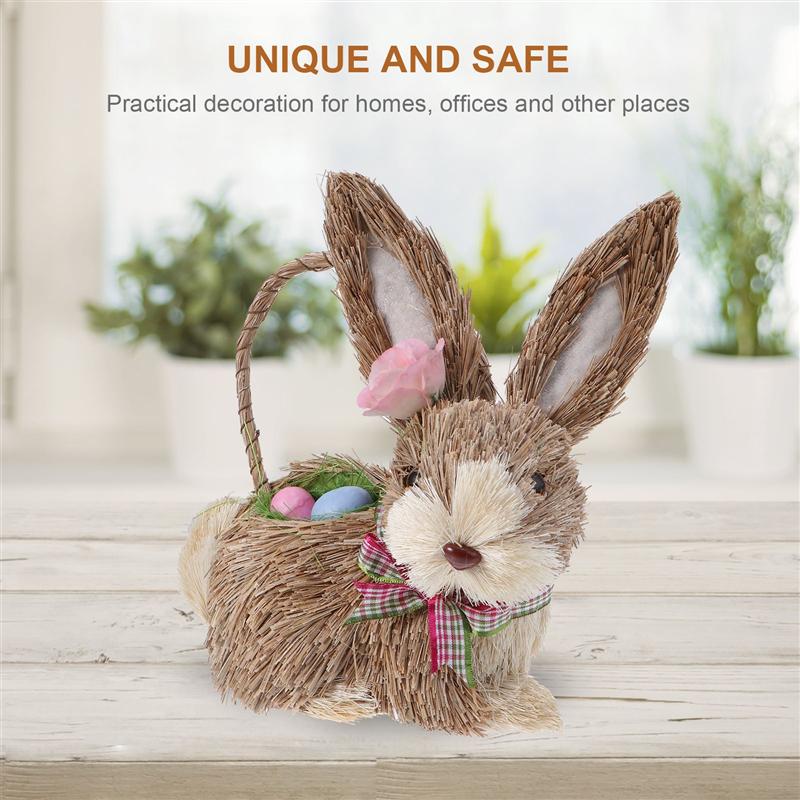Straw Bunny Easter Basket Straw Bunny Easter Basket