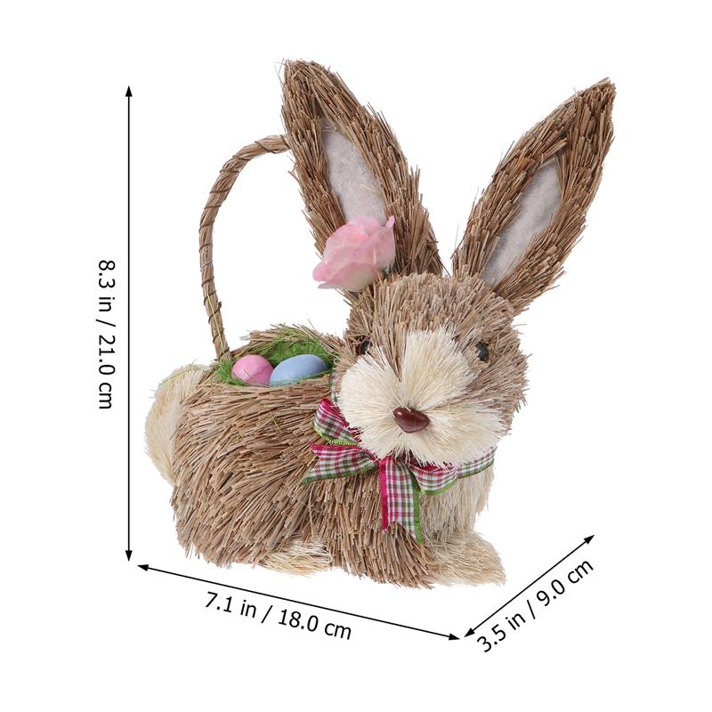Straw Bunny Easter Basket Straw Bunny Easter Basket