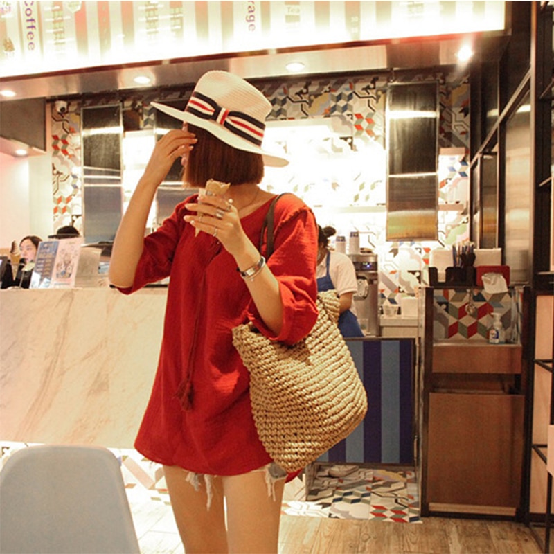 Straw Tote Handmade Bag Straw Tote Handmade Bag