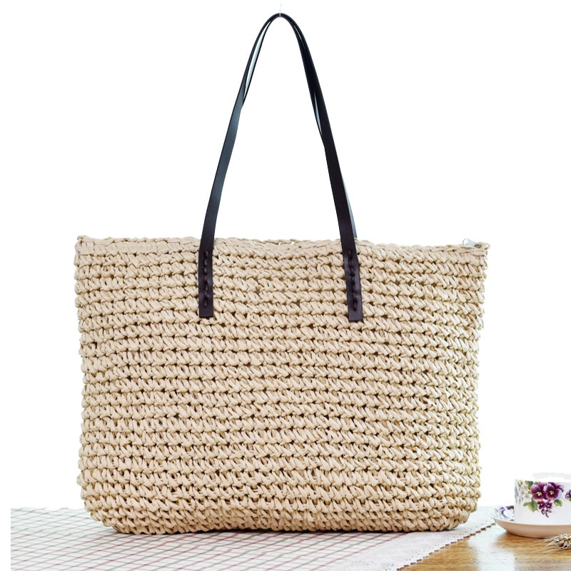 Straw Tote Handmade Bag Straw Tote Handmade Bag
