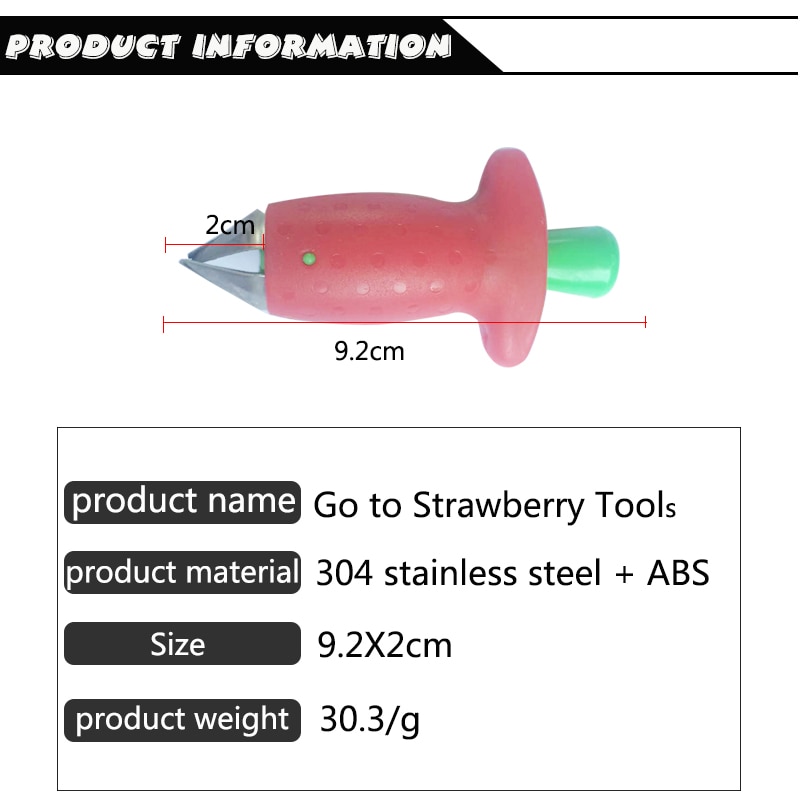Strawberry Corer Portable Stem Remover Strawberry Corer Portable Stem Remover