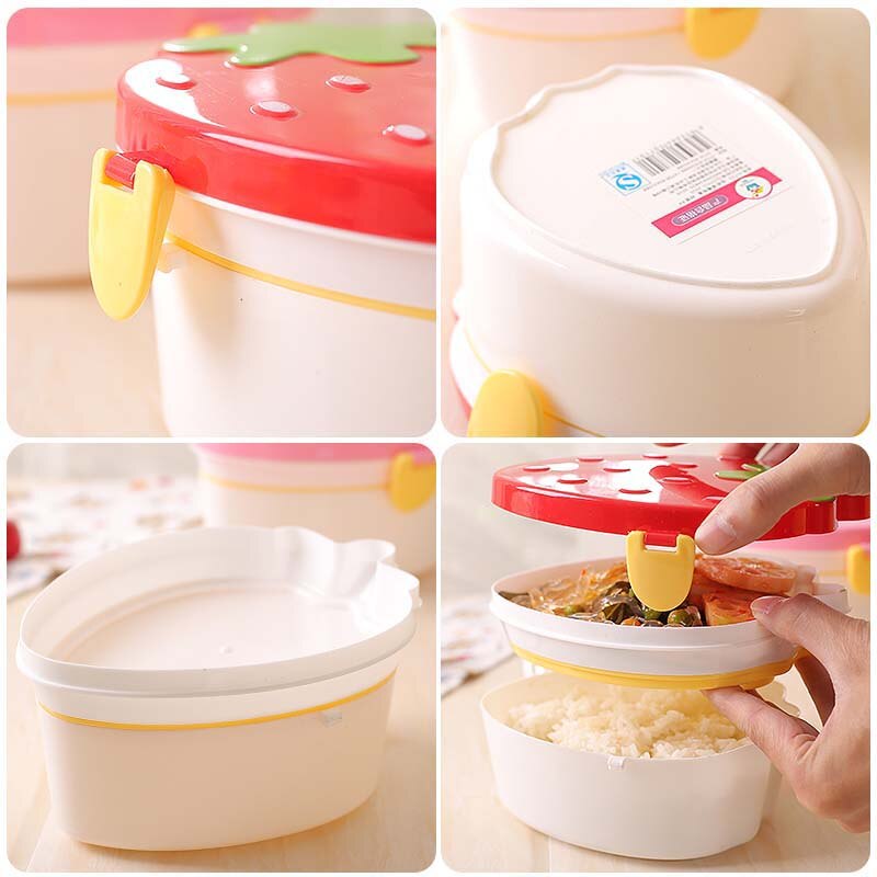 Strawberry Lunch Box with Utensils