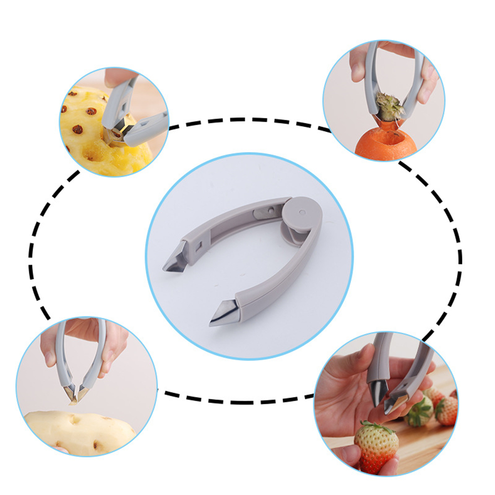 Strawberry Steel Pineapple Eye Peeler Fruit and vegetable Practical Seed Remover Clip Fruit Tools Kitchen Gadgets Strawberry Steel Pineapple Eye Peeler Fruit and vegetable Practical Seed Remover Clip Fruit Tools Kitchen Gadgets