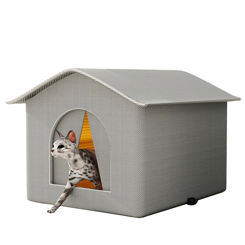 Stray Cat Dog House Waterproof Outdoor Winter Warm Pet Cave Sleeping Beds Home Foldable Washable for Small Dog Puppy
