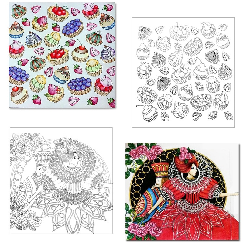 Stress Relief Coloring Books For Adults (4 pcs) Stress Relief Coloring Books For Adults (4 pcs)