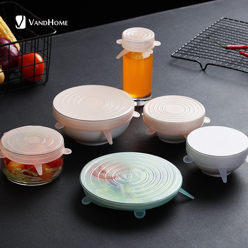 Stretch Lids Silicone Food Cover (6 pcs) Stretch Lids Silicone Food Cover (6 pcs)