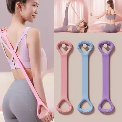 Stretch Strap Yoga 8-figure Tensioner Yoga Tool Open Back Practice Shoulder Yoga Stretching Belt Elastic Stretch Band Stretch Strap Yoga 8-figure Tensioner Yoga Tool Open Back Practice Shoulder Yoga Stretching Belt Elastic Stretch Band