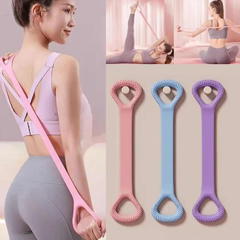 Stretch Strap Yoga 8-figure Tensioner Yoga Tool Open Back Practice Shoulder Yoga Stretching Belt Elastic Stretch Band Stretch Strap Yoga 8-figure Tensioner Yoga Tool Open Back Practice Shoulder Yoga Stretching Belt Elastic Stretch Band