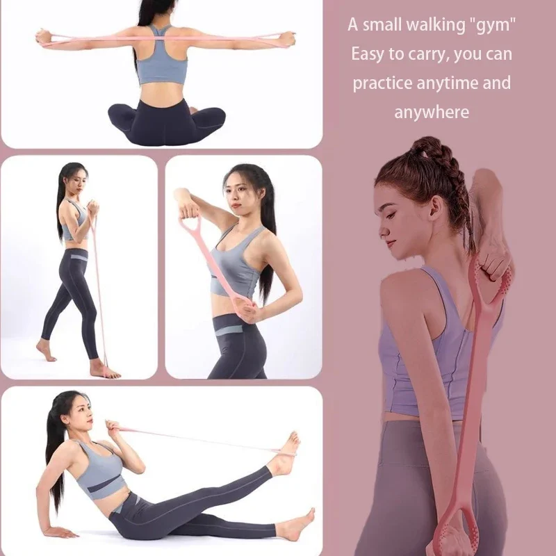 Stretch Strap Yoga 8-figure Tensioner Yoga Tool Open Back Practice Shoulder Yoga Stretching Belt Elastic Stretch Band Stretch Strap Yoga 8-figure Tensioner Yoga Tool Open Back Practice Shoulder Yoga Stretching Belt Elastic Stretch Band