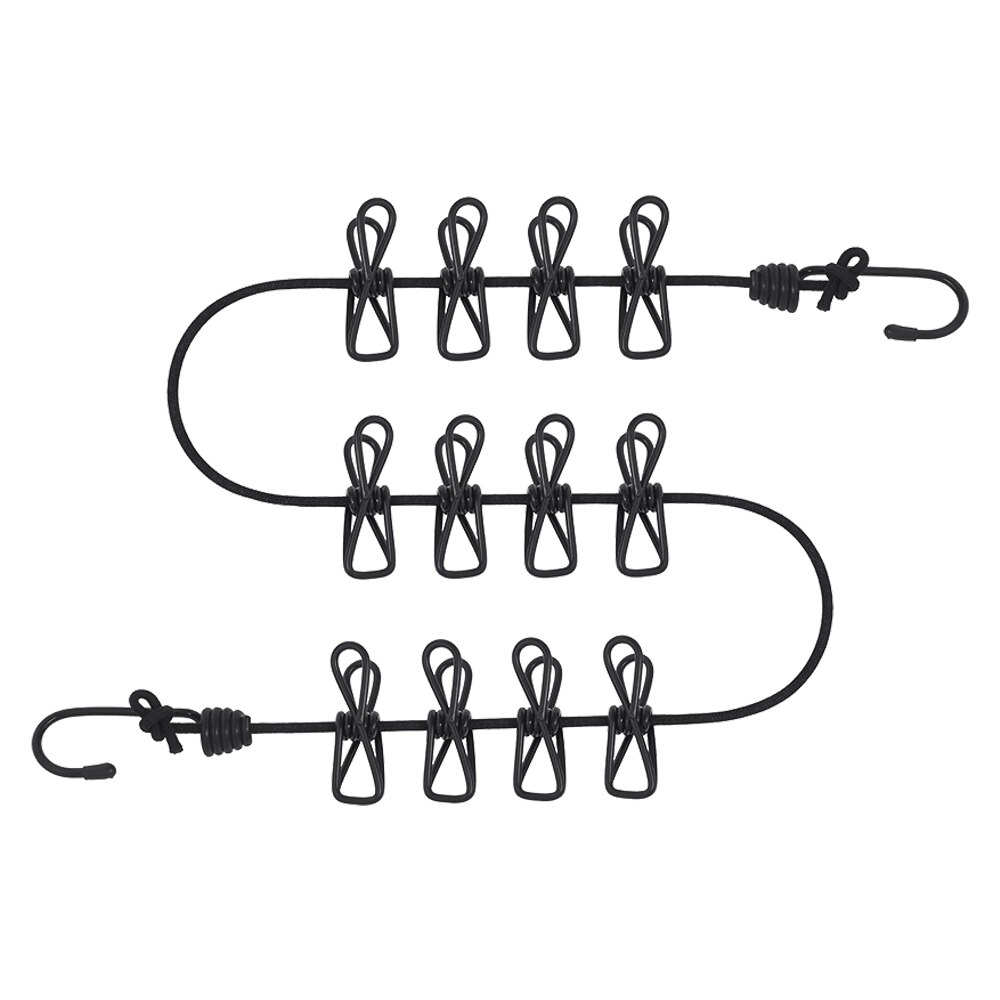 Stretchable 12 Pegs Travel Washing Line