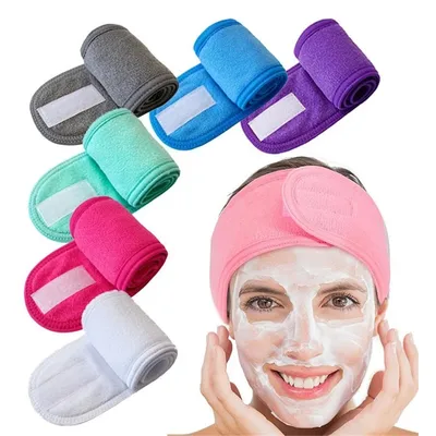 Stretchable and Absorbent Velcro Headband