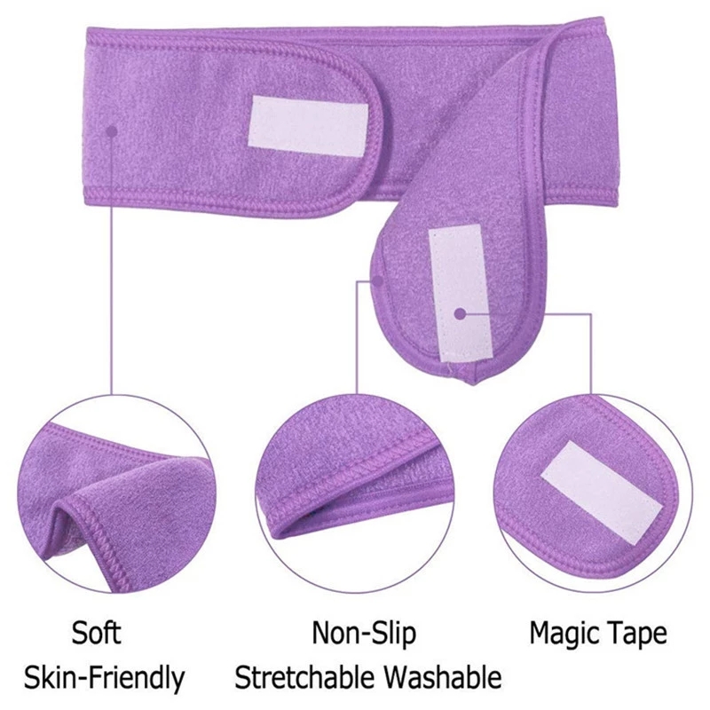 Stretchable and Absorbent Velcro Headband