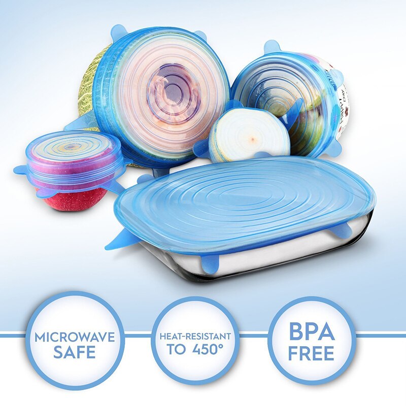 Stretchable Covers for Bowls (6 Pcs)