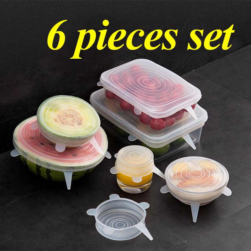 Stretchable Covers for Bowls (6 Pcs)