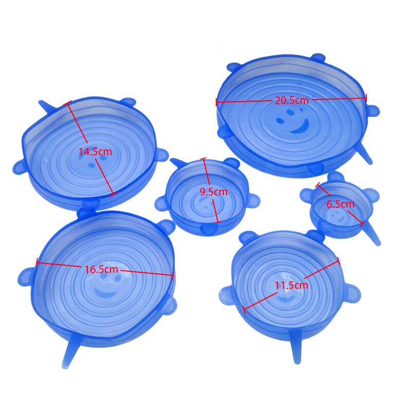 Stretchable Covers for Bowls (6 Pcs)