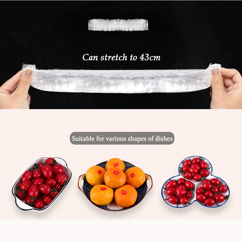 Stretchable Food Plastic Covers (100 pcs)