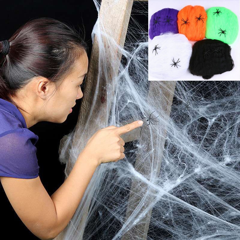 Stretchable Spider Web Halloween Decor Stretchable Spider Web Halloween Decor