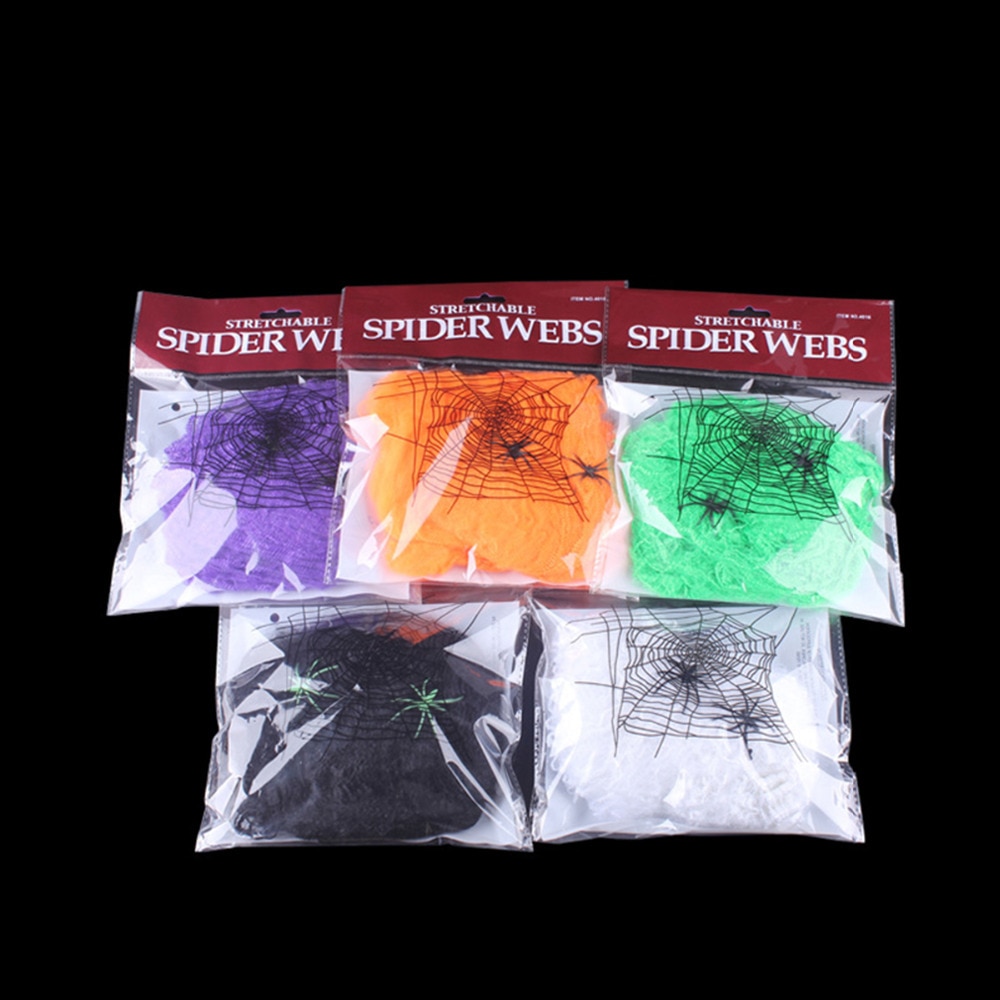 Stretchable Spider Web Halloween Decor