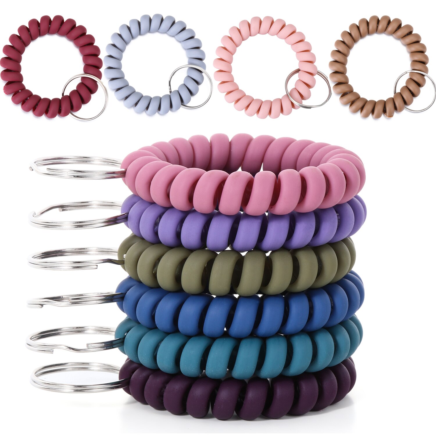 Stretchable Wrist Coil Keychain (10 pcs) Stretchable Wrist Coil Keychain (10 pcs)
