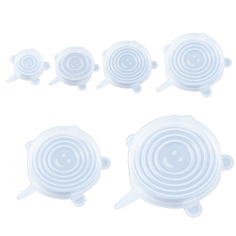 Stretchy Food Lids Silicone Covers Set (6 pcs) Stretchy Food Lids Silicone Covers Set (6 pcs)