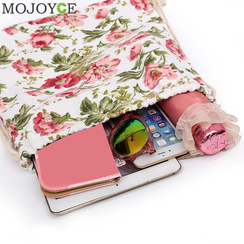 String Backpack Floral Print String Backpack Floral Print