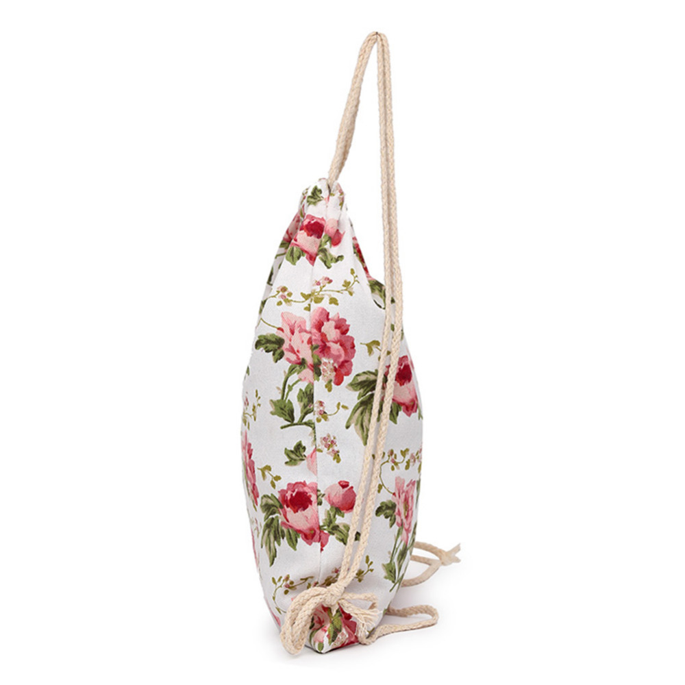 String Backpack Floral Print String Backpack Floral Print