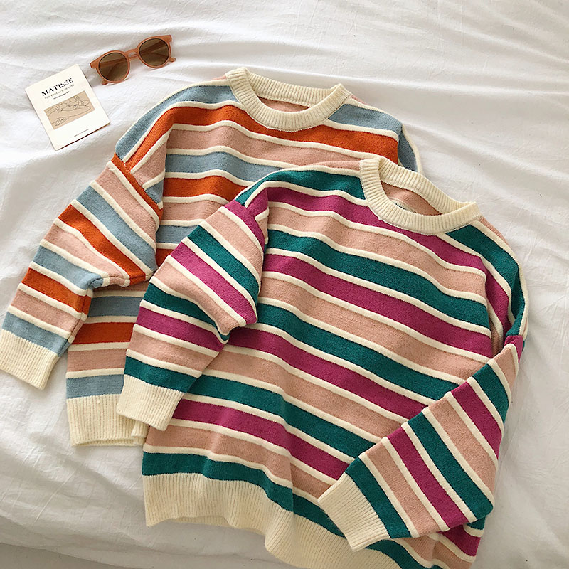 Striped Knit Sweater for Women Striped Knit Sweater for Women