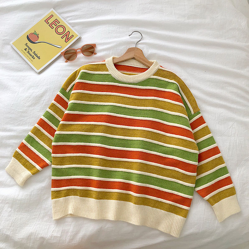 Striped Knit Sweater for Women Striped Knit Sweater for Women