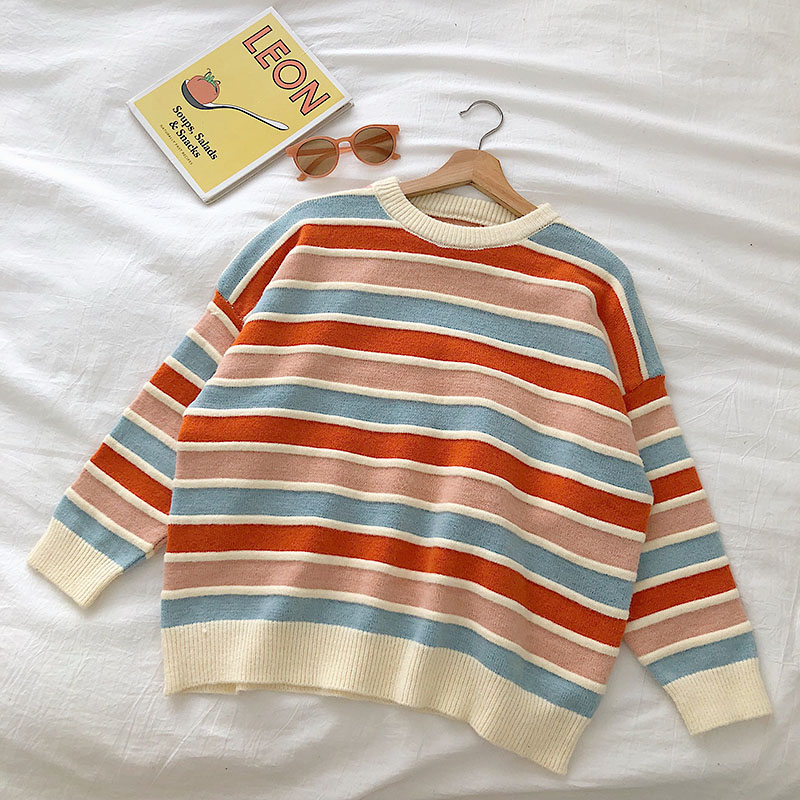 Striped Knit Sweater for Women Striped Knit Sweater for Women