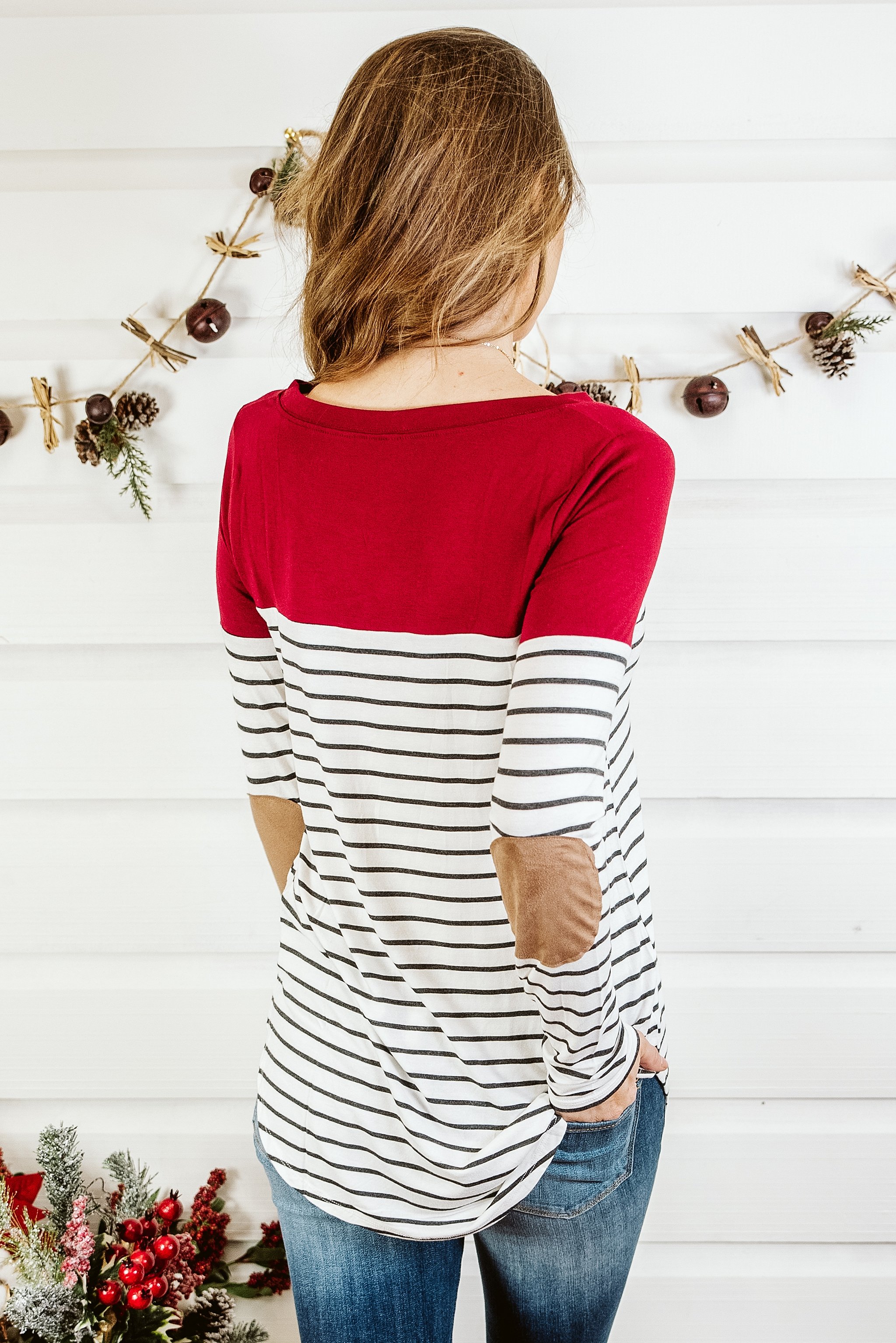 Striped Long Sleeve Breastfeeding Top Striped Long Sleeve Breastfeeding Top