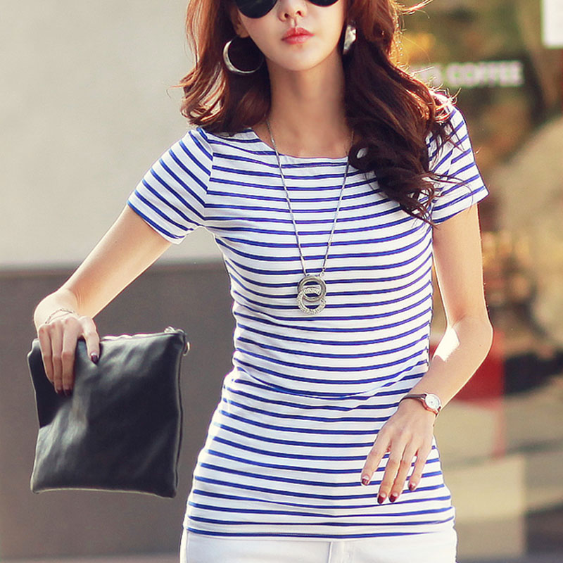 Striped Top Ladies Basic Look Striped Top Ladies Basic Look