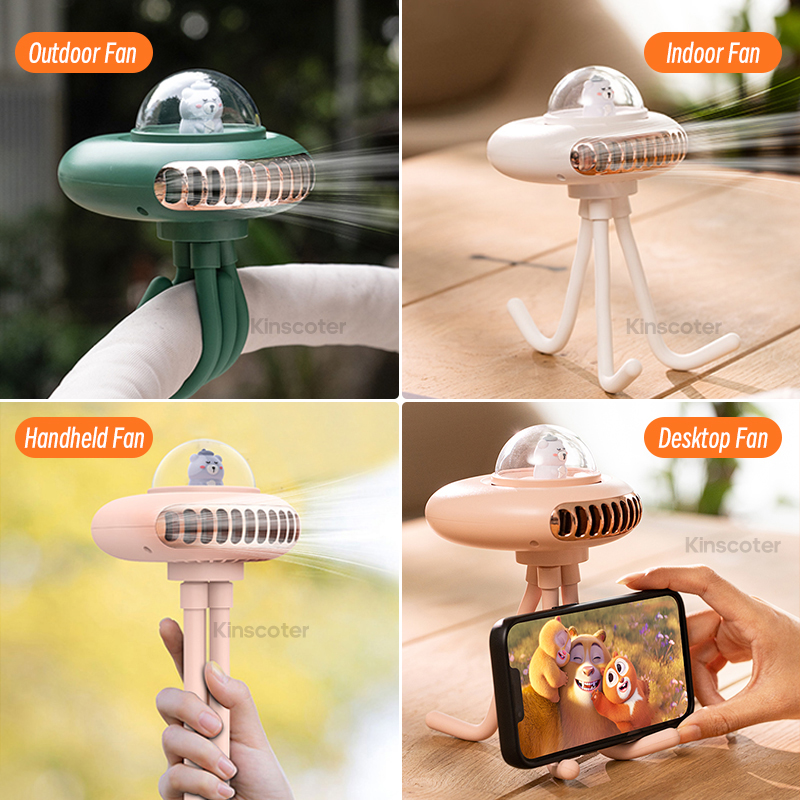 Stroller Fan Portable Flexible Tripod Clip-on Fan 4 Speed Handheld Personal Fan For Car Seat Crib Bike Treadmill
