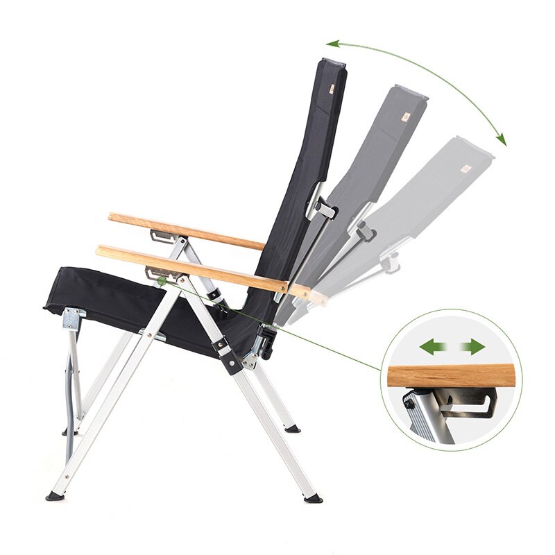 Strong Foldable Beach Chair with Adjustable Backrest