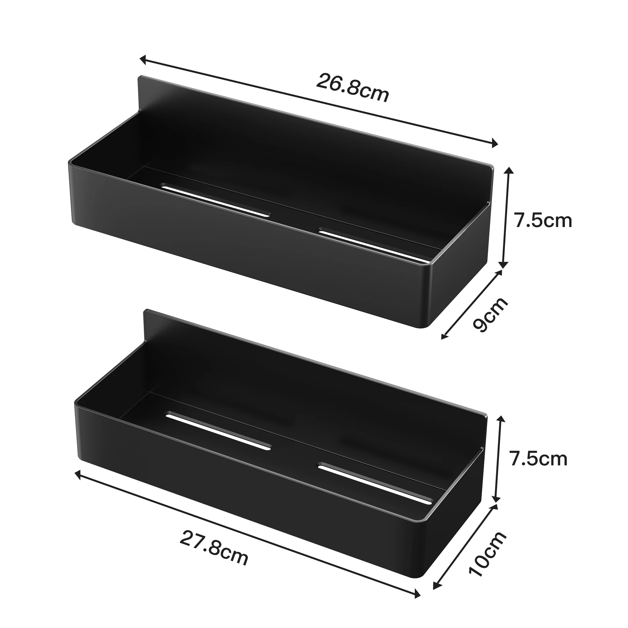 Strong Magnetic Shelves 2 Layers Black White Storage Rack Kitchen Plastic Spice Seasoning Organizer for Refrigerator Strong Magnetic Shelves 2 Layers Black White Storage Rack Kitchen Plastic Spice Seasoning Organizer for Refrigerator