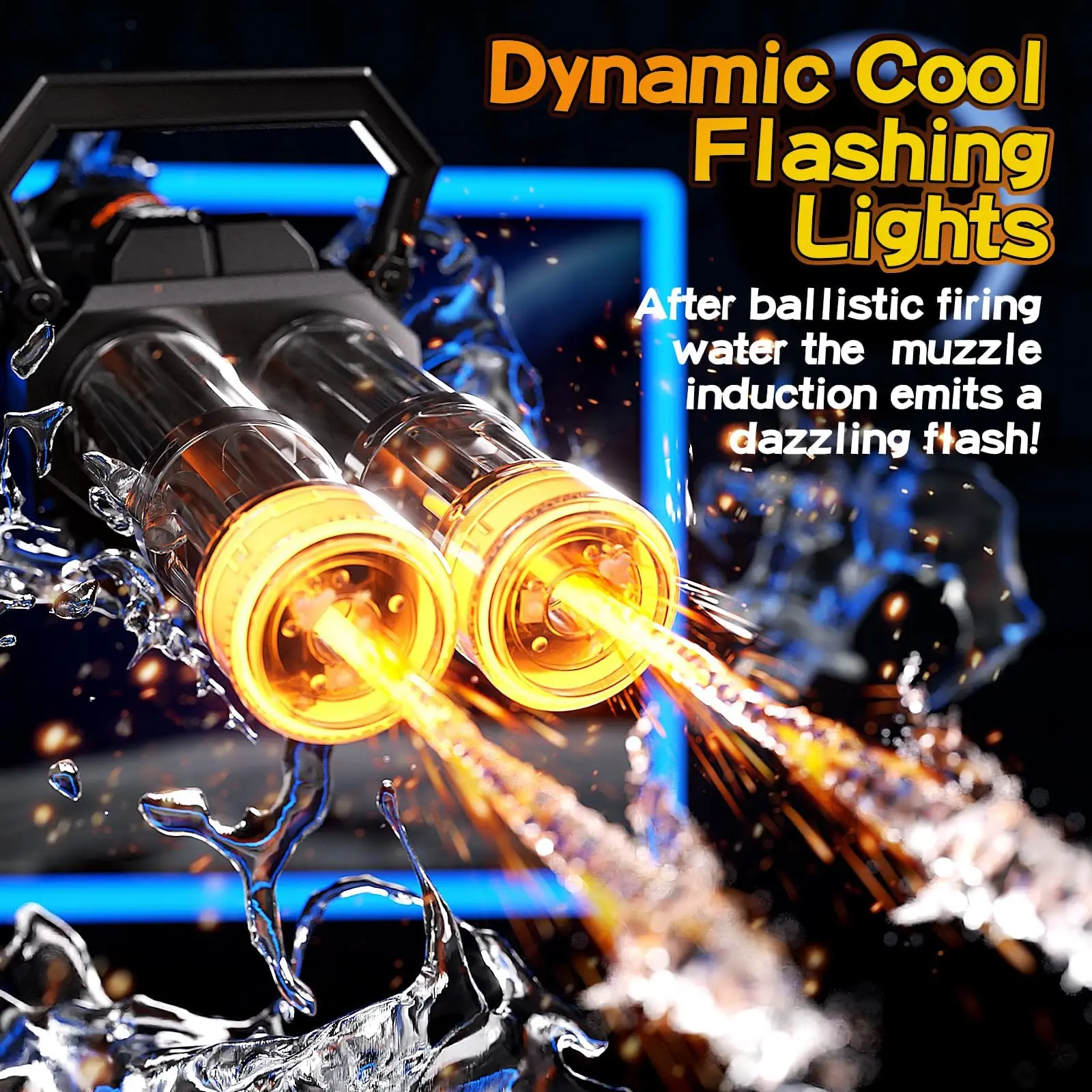 Strongest Electric Gatling Water Gun Toy Rotating Double Barrel With Big Capacity Backpack Outdoor Pool Toy for Kids Strongest Electric Gatling Water Gun Toy Rotating Double Barrel With Big Capacity Backpack Outdoor Pool Toy for Kids