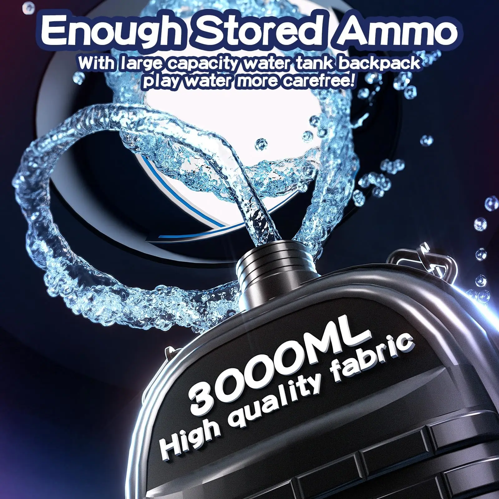 Strongest Electric Gatling Water Gun Toy Rotating Double Barrel With Big Capacity Backpack Outdoor Pool Toy for Kids Strongest Electric Gatling Water Gun Toy Rotating Double Barrel With Big Capacity Backpack Outdoor Pool Toy for Kids