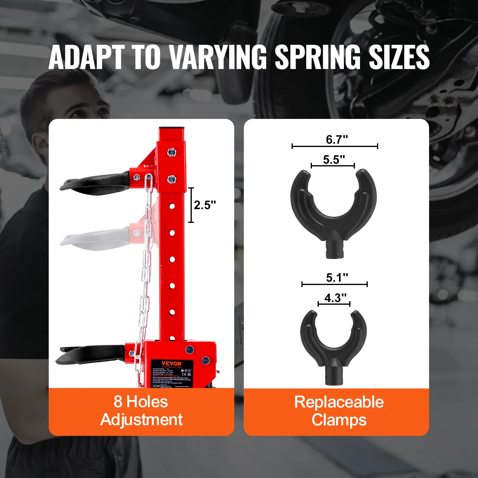 Strut Spring Compressor 4.5 Ton / 9920 LBS Hydraulic Jack 1 Ton Rated Compression Force Auto Strut Coil Spring Strut Spring Compressor 4.5 Ton / 9920 LBS Hydraulic Jack 1 Ton Rated Compression Force Auto Strut Coil Spring