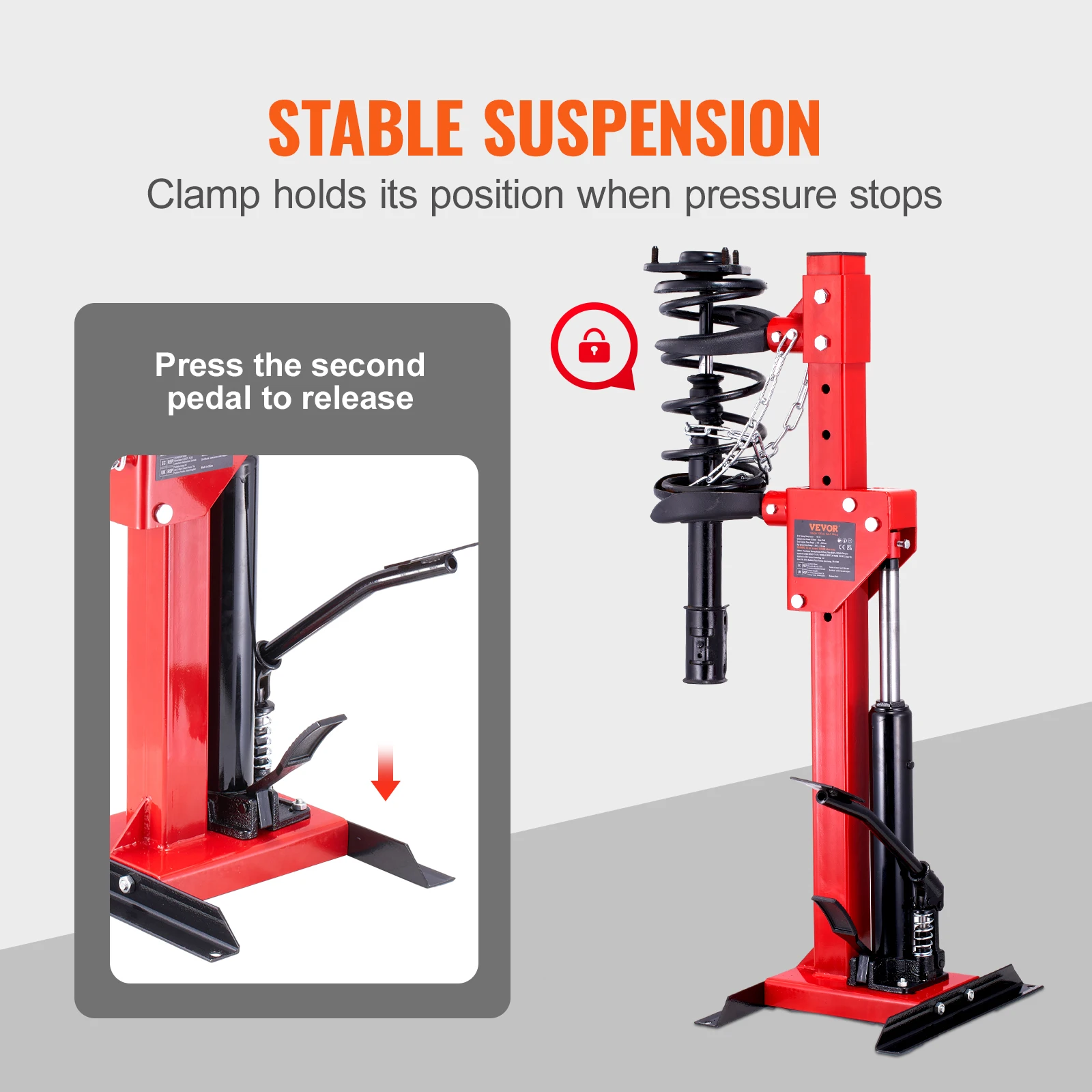 Strut Spring Compressor 4.5 Ton / 9920 LBS Hydraulic Jack 1 Ton Rated Compression Force Auto Strut Coil Spring Strut Spring Compressor 4.5 Ton / 9920 LBS Hydraulic Jack 1 Ton Rated Compression Force Auto Strut Coil Spring