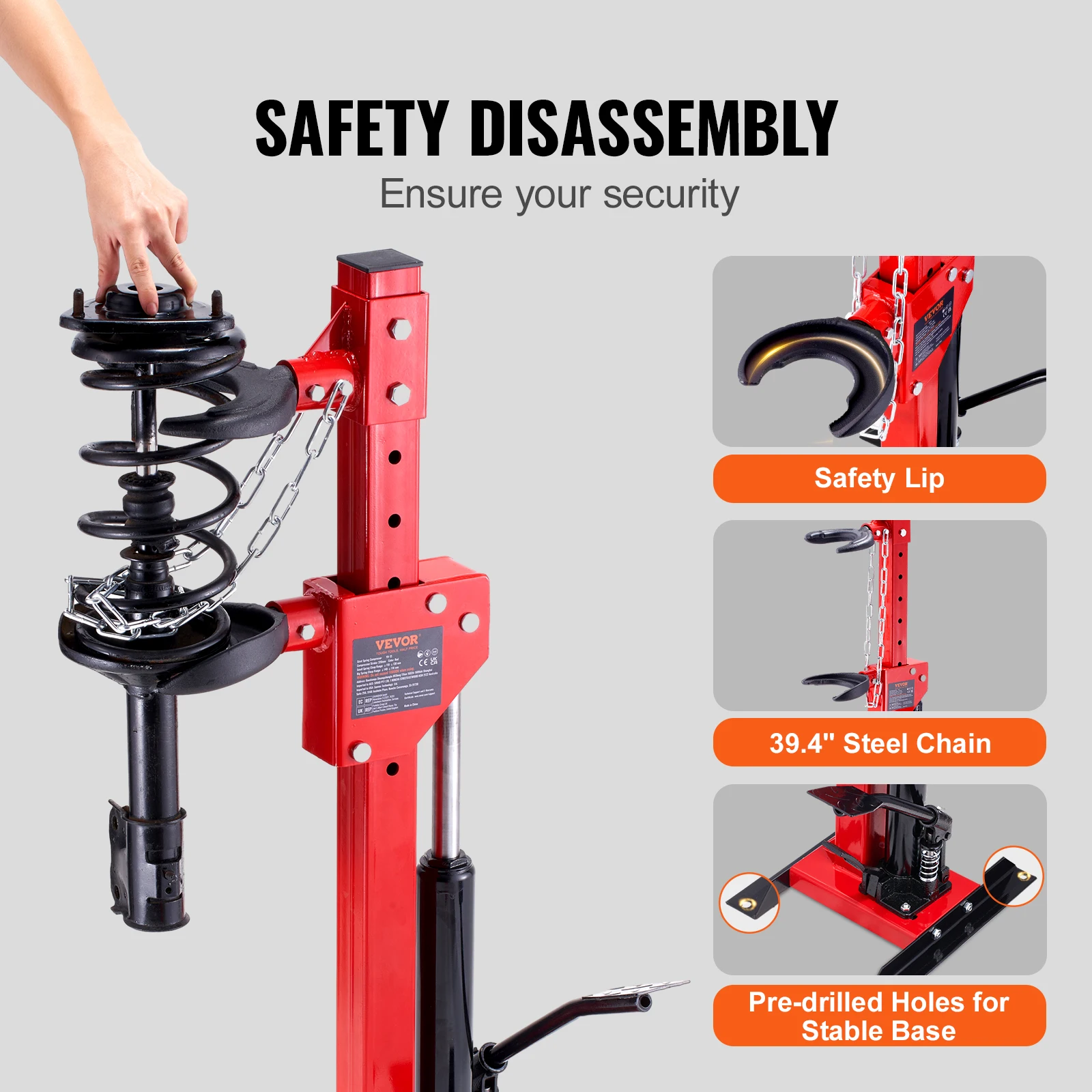Strut Spring Compressor 4.5 Ton / 9920 LBS Hydraulic Jack 1 Ton Rated Compression Force Auto Strut Coil Spring Strut Spring Compressor 4.5 Ton / 9920 LBS Hydraulic Jack 1 Ton Rated Compression Force Auto Strut Coil Spring