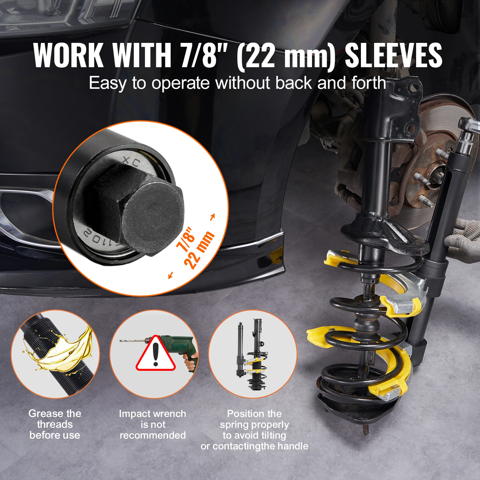 Strut Spring Compressor Macpherson Strut Spring Compressor Kit Interchangeable Fork Strut Coil Extractoror Remover Tool Strut Spring Compressor Macpherson Strut Spring Compressor Kit Interchangeable Fork Strut Coil Extractoror Remover Tool