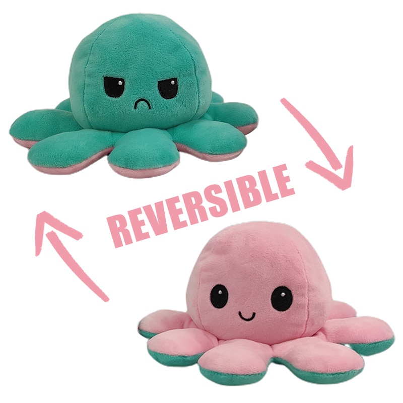 Stuffed Octopus Cute Reversible Pillow